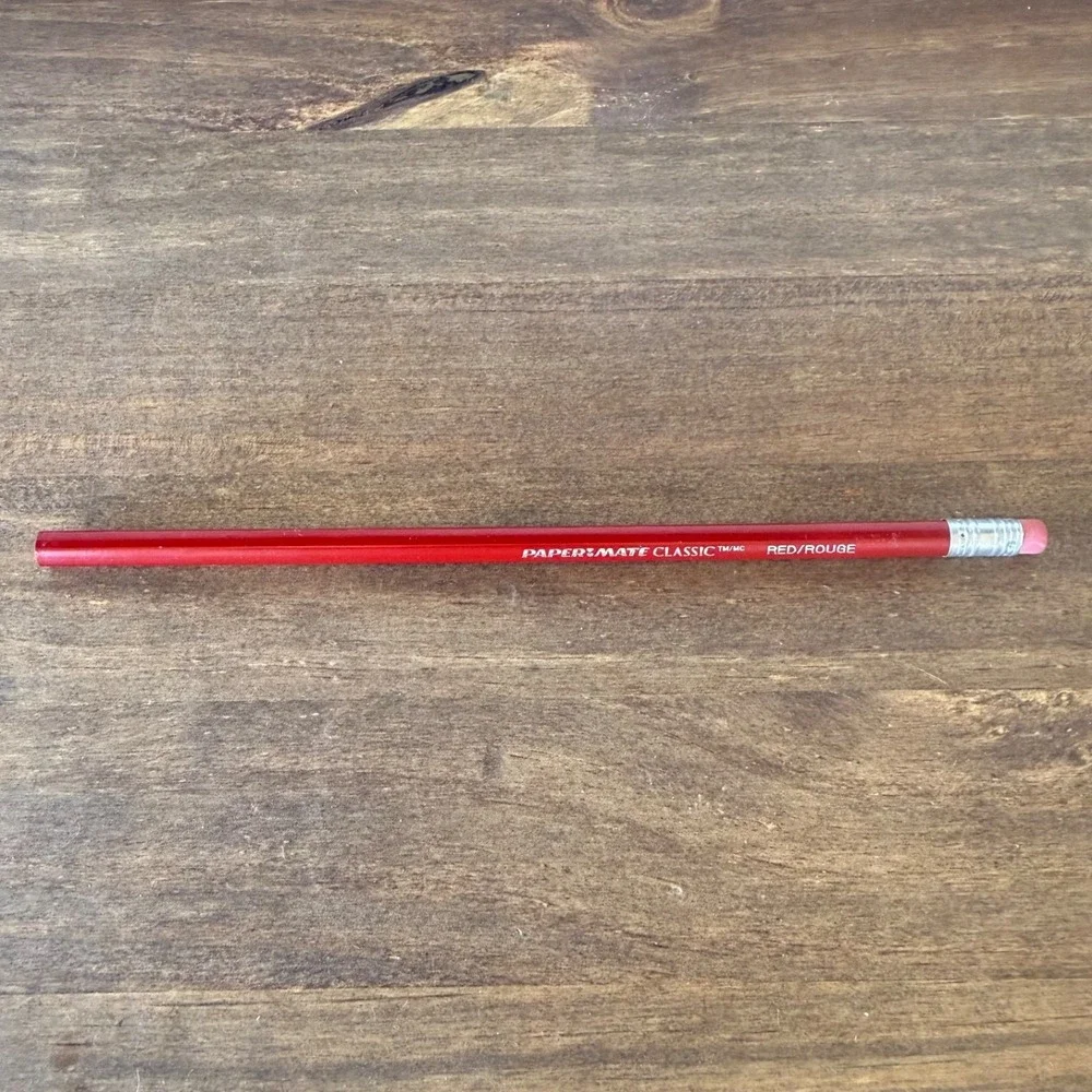 Discontinued Red Correcting Pencil Paper Mate American‎ Checking USA Vintage NOS